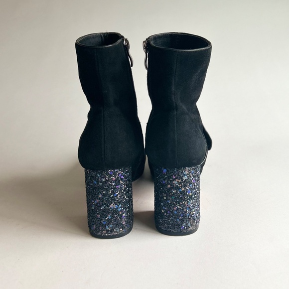 Gucci Black Suede Genuine Leather Glitter Heel Ankle Boots size EUR 40, US 9.5 - Picture 9 of 16